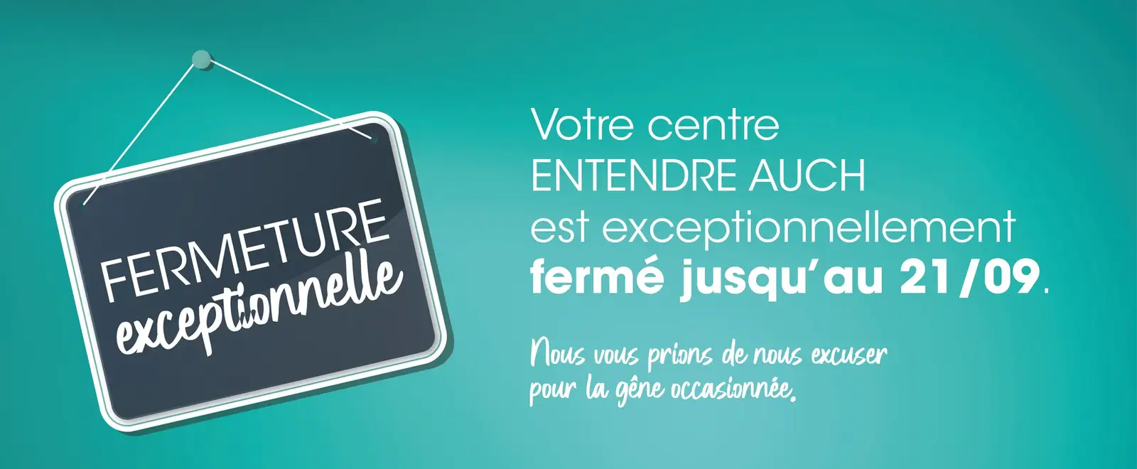 Fermeture exceptionnelle