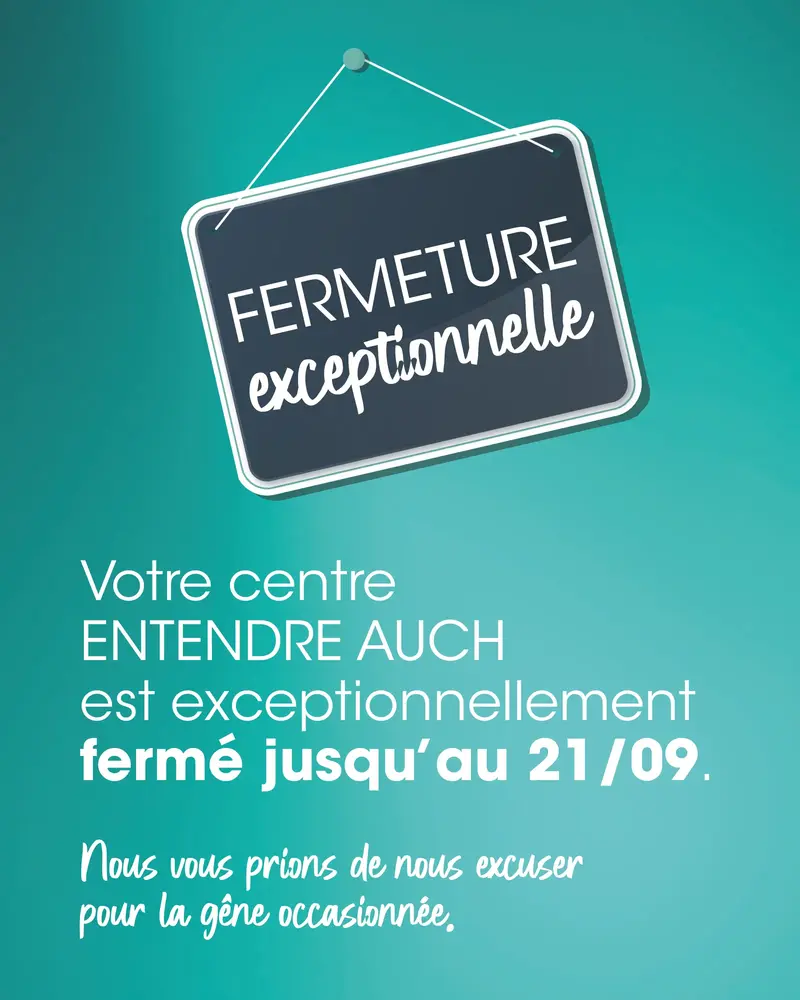 Fermeture exceptionnelle